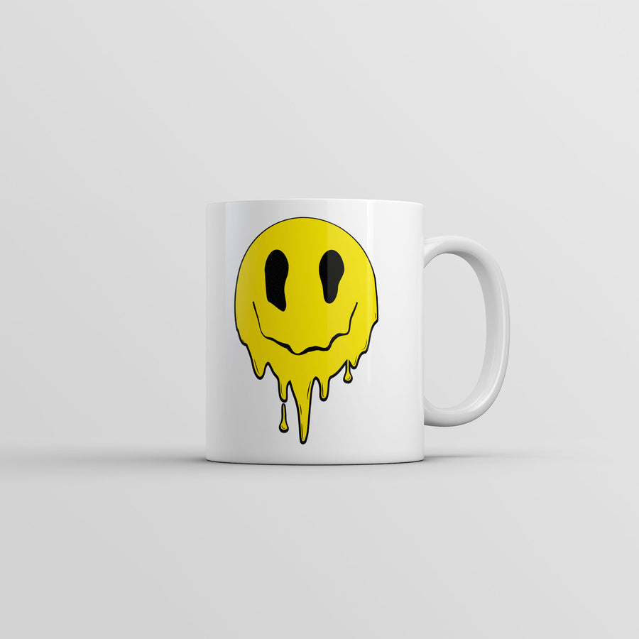 Dripping Smile Mug Funny Melting Face Graphic Coffee Cup-11oz Image 1