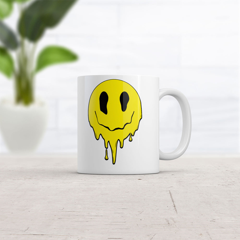 Dripping Smile Mug Funny Melting Face Graphic Coffee Cup-11oz Image 2