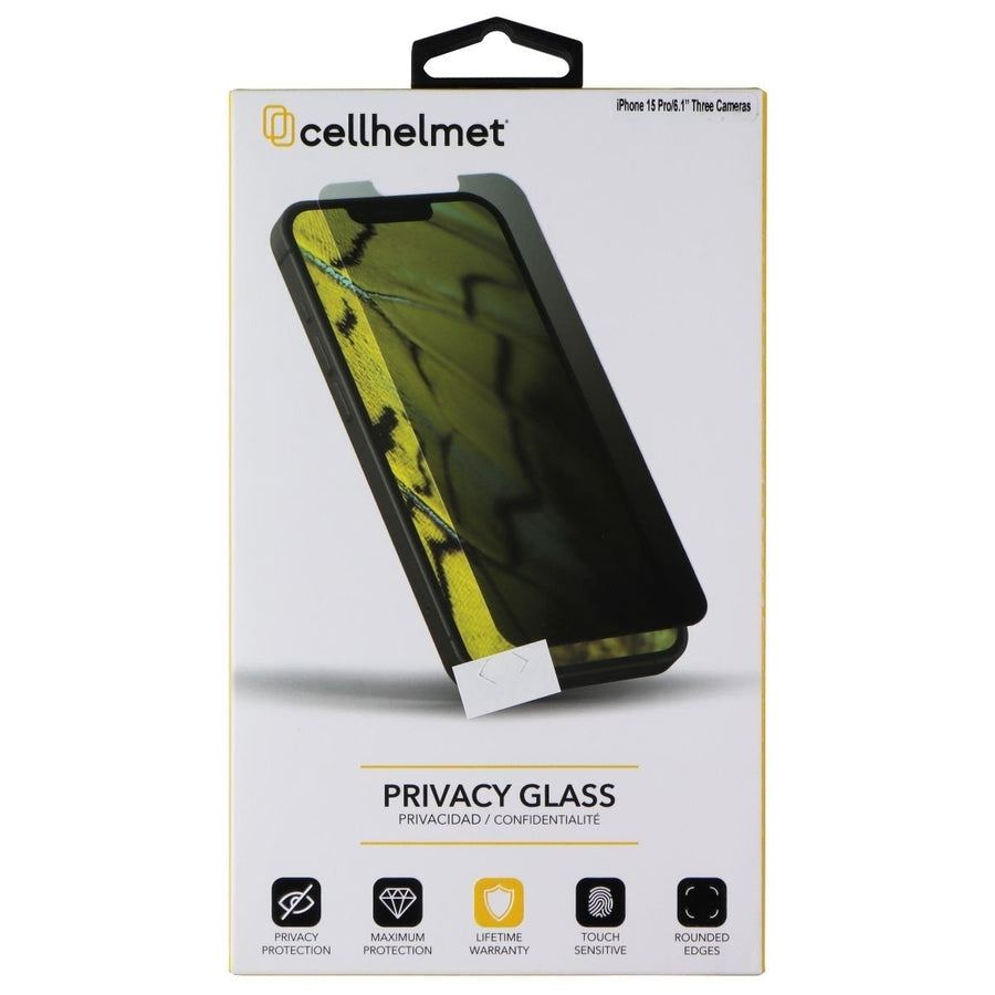 CellHelmet Privacy Glass for Apple iPhone 15 Pro Image 1