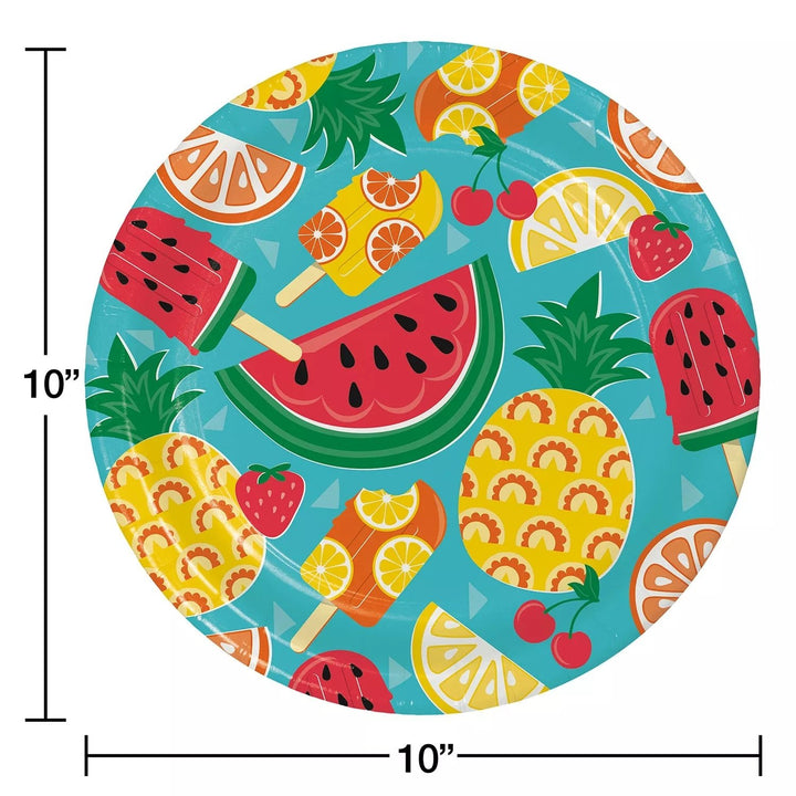 Members Mark Tasty Fruit Summer Dinner Paper Plates10" (85 Count) Image 4