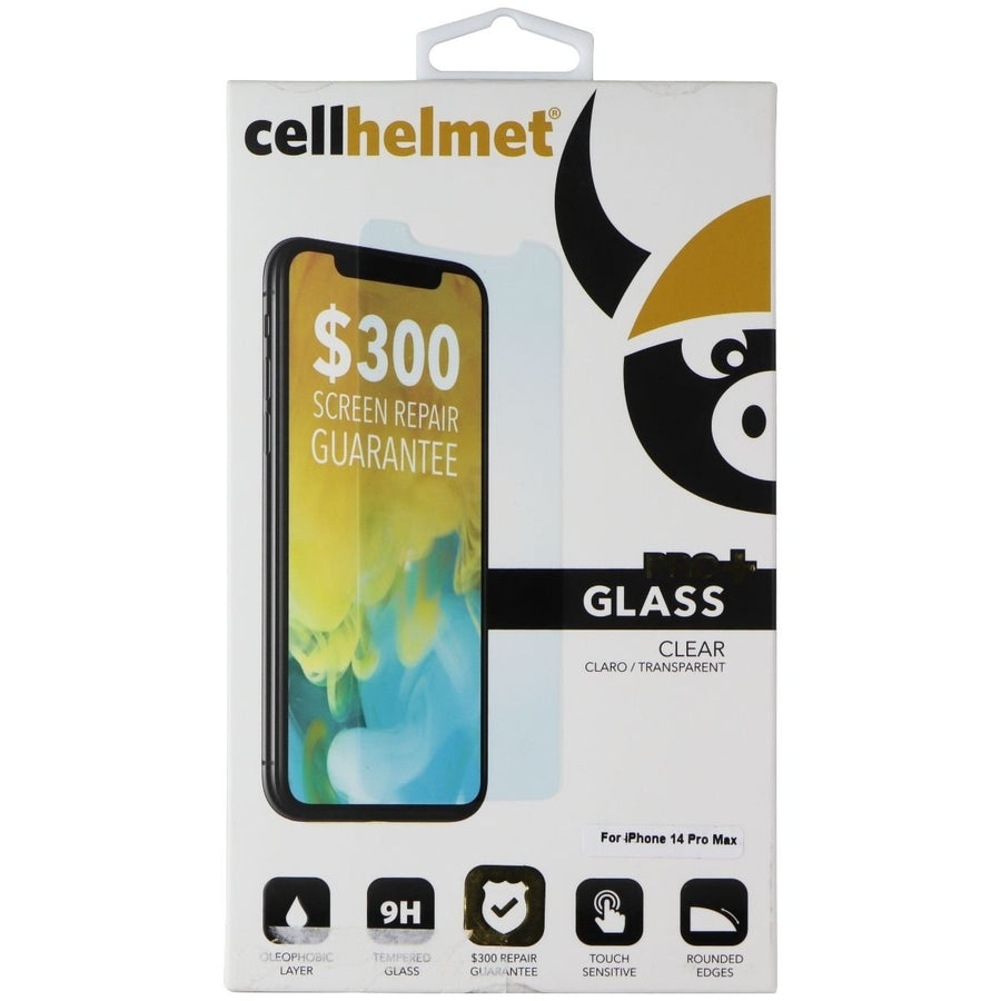 CellHelmet Pro+ Glass Screen Protector for Apple iPhone 14 Pro Max - Clear Image 1