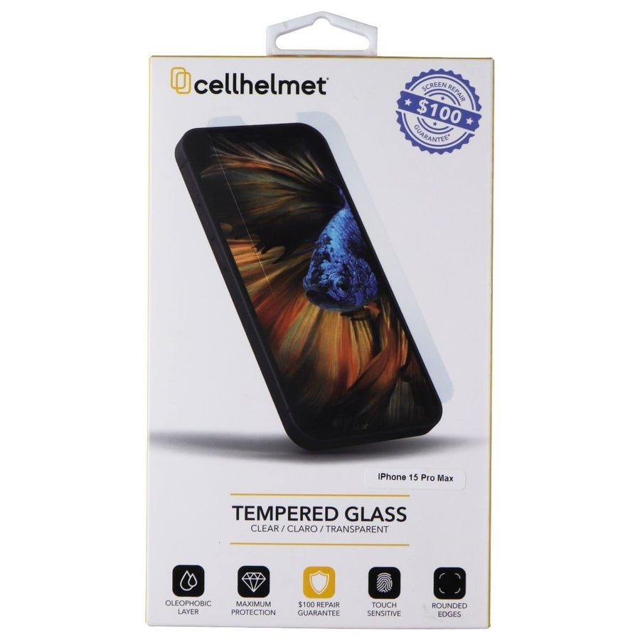 CellHelmet Tempered Glass for Apple iPhone 15 Pro Max - Clear Image 1