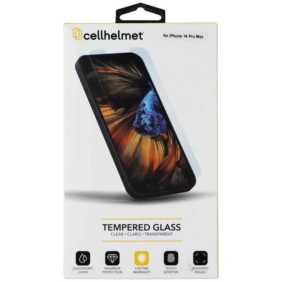 CellHelmet Tempered Glass for Apple iPhone 14 Pro Max - Clear Image 1