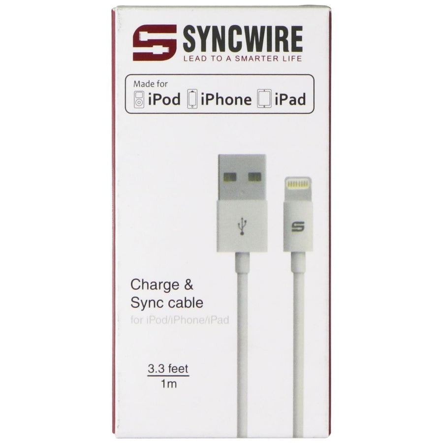 Syncwire (3.3-Ft) USB to Lightning 8-Pin Charge and Sync Cable for iPhone - White Image 1