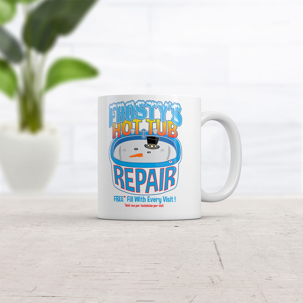 Frostys Hot Tub Repair Mug Funny Xmas Season Novelty Coffee Cup-11oz Image 2
