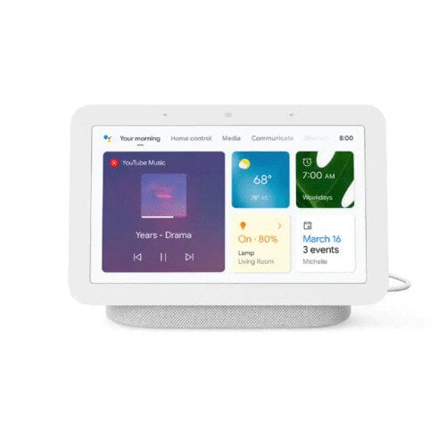 Google Nest Hub 7 Smart Display with Google Assistant (2nd Gen)-White/Chalk_- Image 1