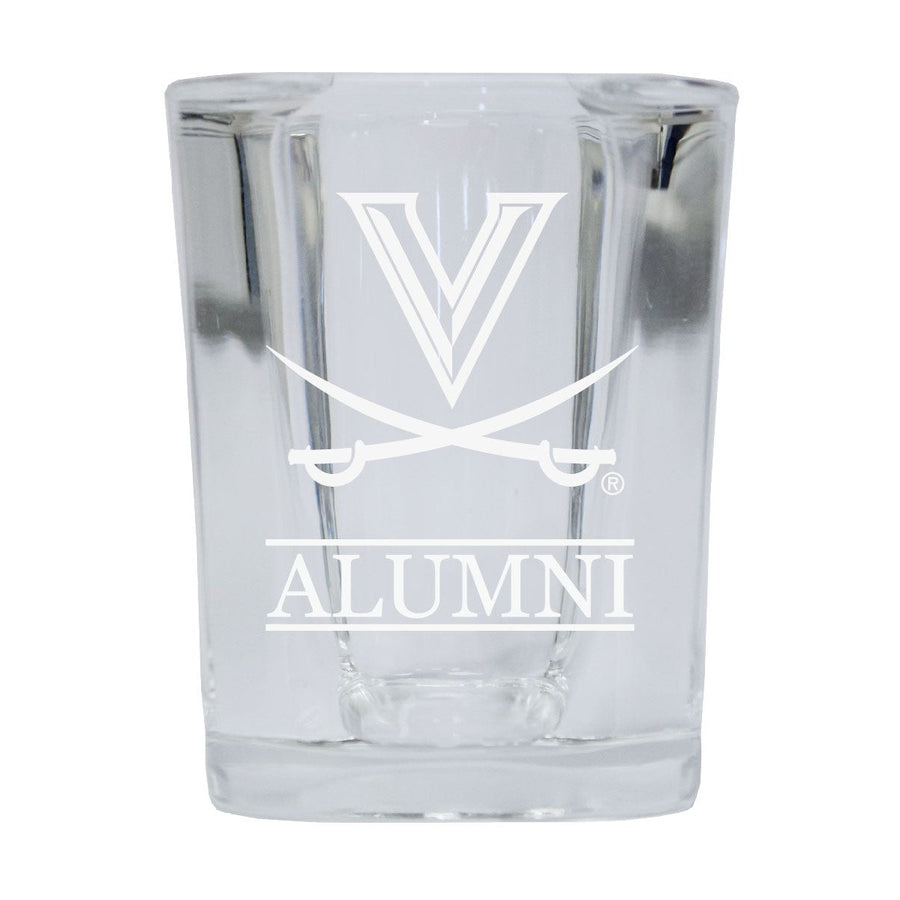 NCAA Virginia Cavaliers Alumni 2oz Laser Etched Square Shot Glass Image 1