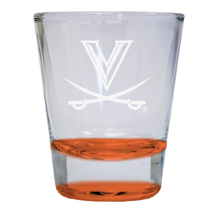 Virginia Cavaliers 2 oz Engraved Shot Glass Round Officially Licensed Collegiate Product Image 3
