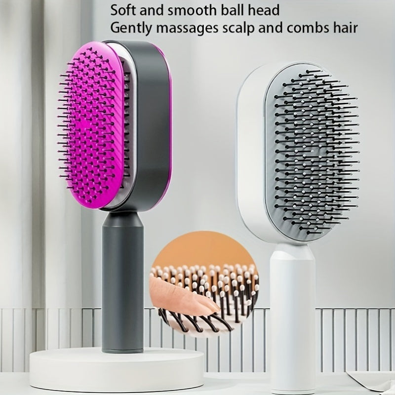 Self Cleaning Hair Brush 3D Air Cushion Massager Brush Airbag Massage Comb BrushShaping Comb Self Cleaning Hair Brush Image 2