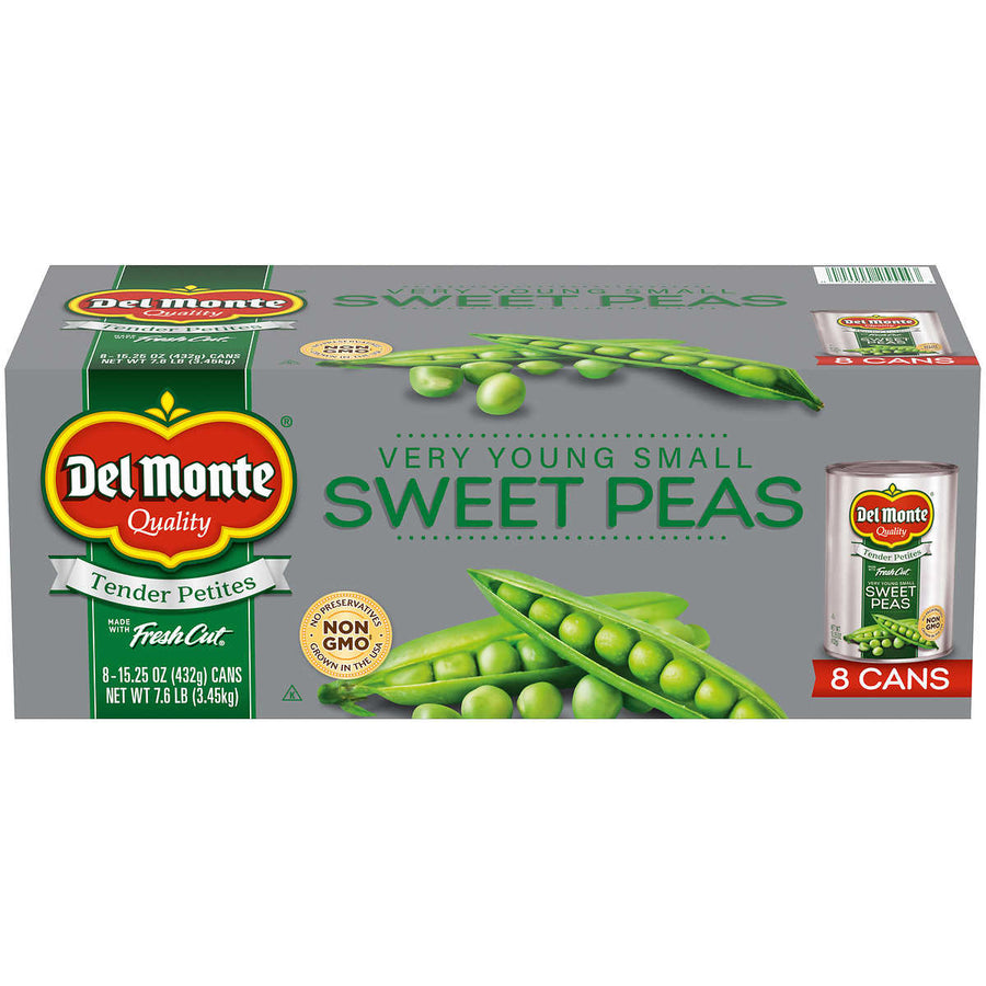 Del Monte Tender Petites Very Young Small Sweet Peas15.25 Ounce (Pack of 8) Image 1