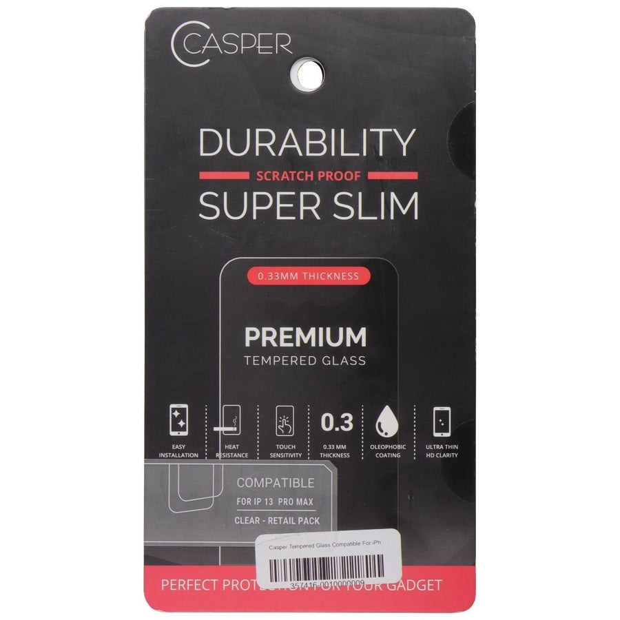 Casper Super Slim Scratch Proof Tempered Glass for Apple iPhone 13 Pro Max Image 1