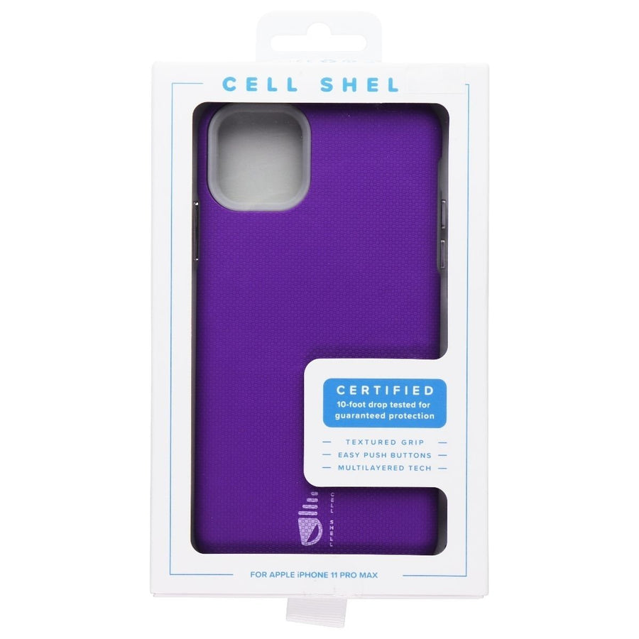 Cell Shell Hard Case for Apple iPhone 11 Pro Max - Purple/Gray Image 1