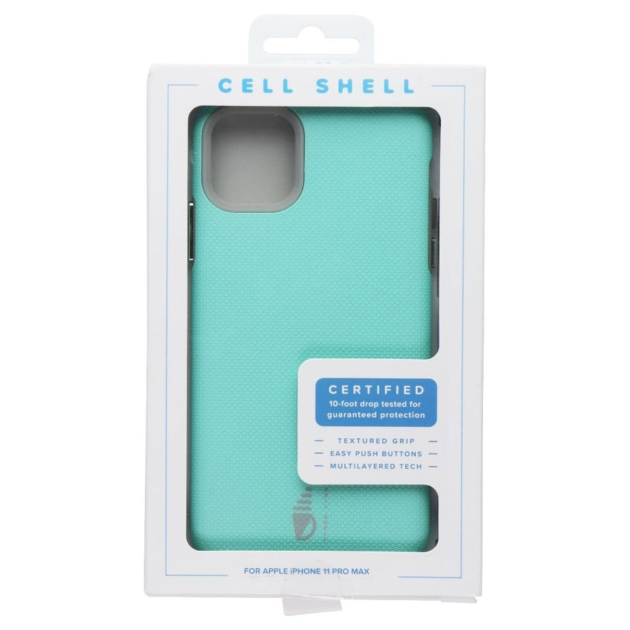 Cell Shell Hard Case for Apple iPhone 11 Pro Max - Teal/Gray Image 1