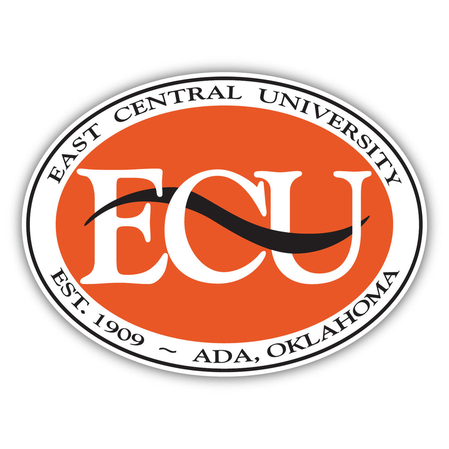 East Central University Tigers 4 Inch Vinyl Decal Magnet Officially Licensed Collegiate Product Image 1