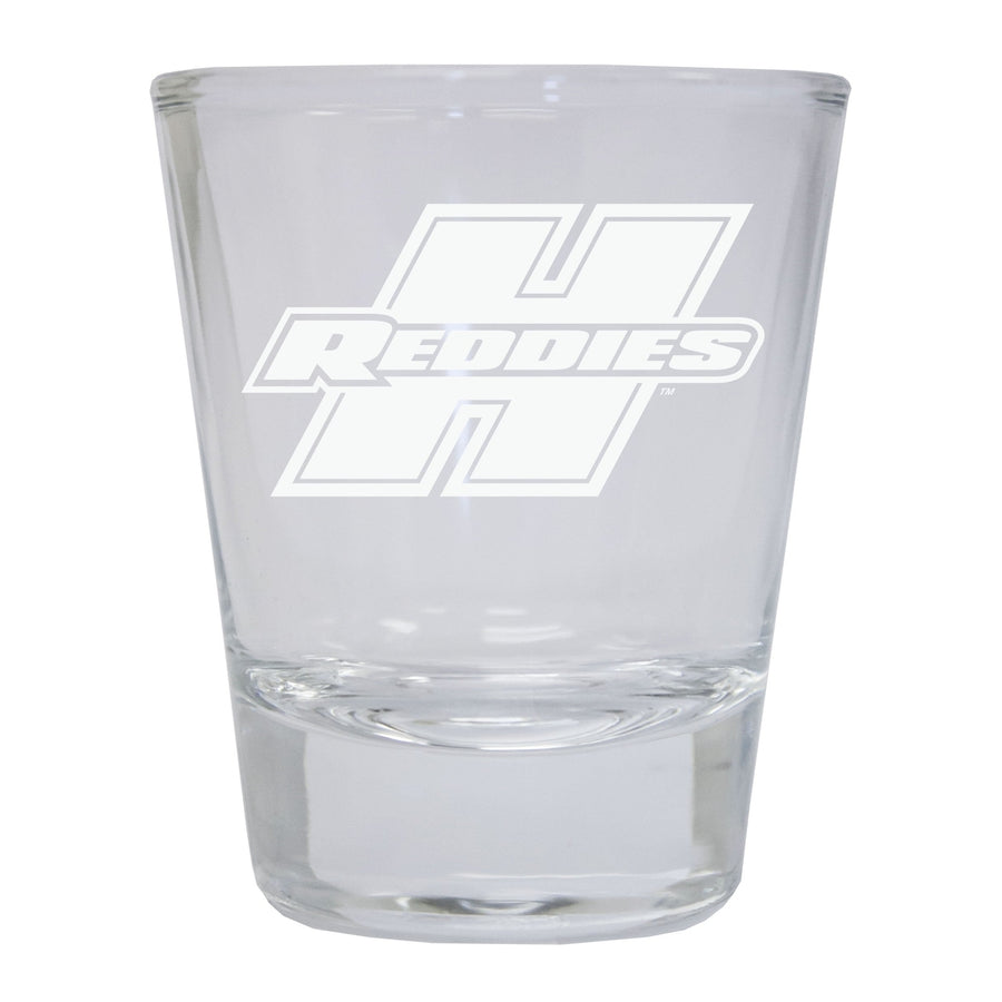Henderson State Reddies Etched Round Shot Glass Officially Licensed Collegiate Product Image 1