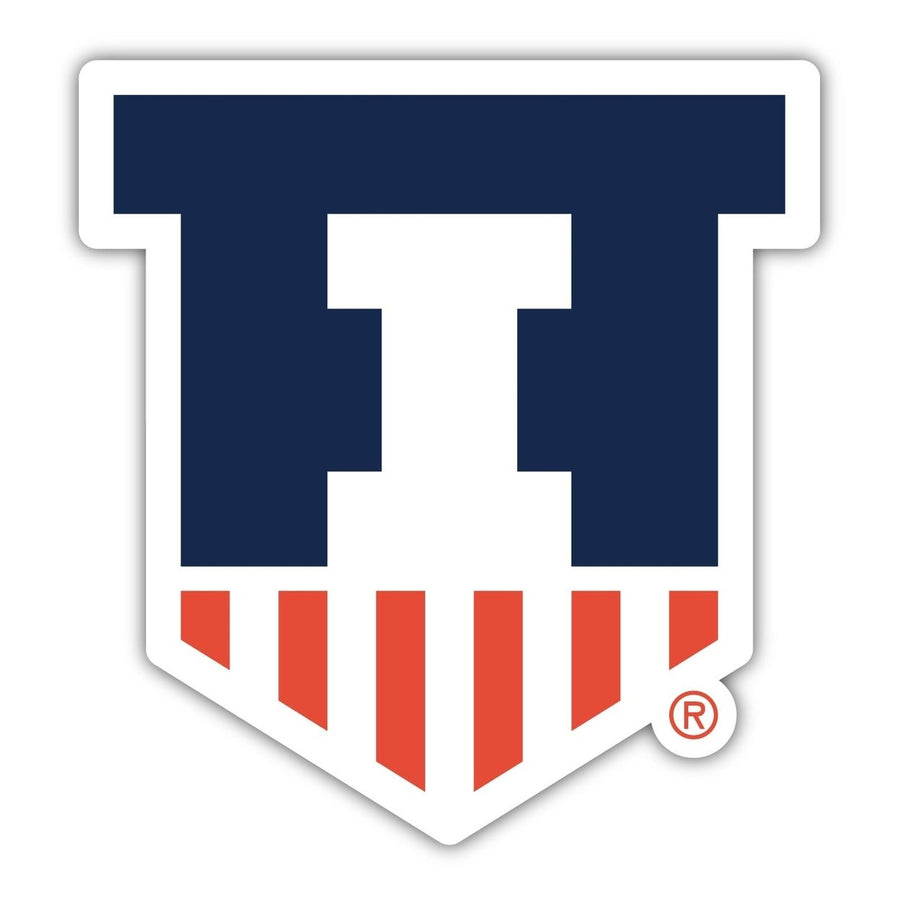 Illinois Fighting Illini 4 Inch Vinyl Decal Magnet Officially Licensed Collegiate Product Image 1