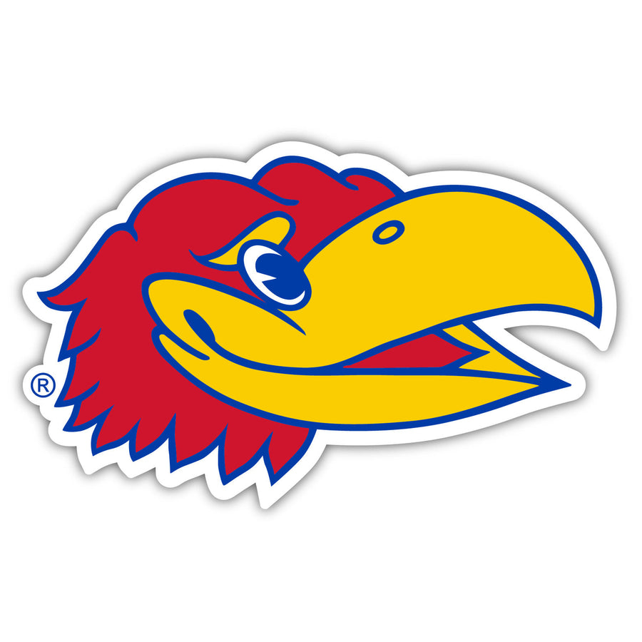 Kansas Jayhawks 4 Inch Vinyl Decal Magnet Officially Licensed Collegiate Product Image 1