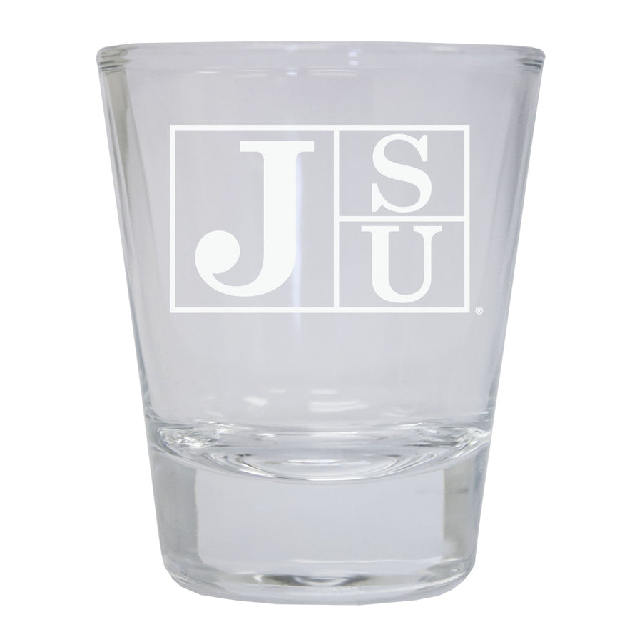 Jackson State University Etched Round Shot Glass Officially Licensed Collegiate Product Image 1