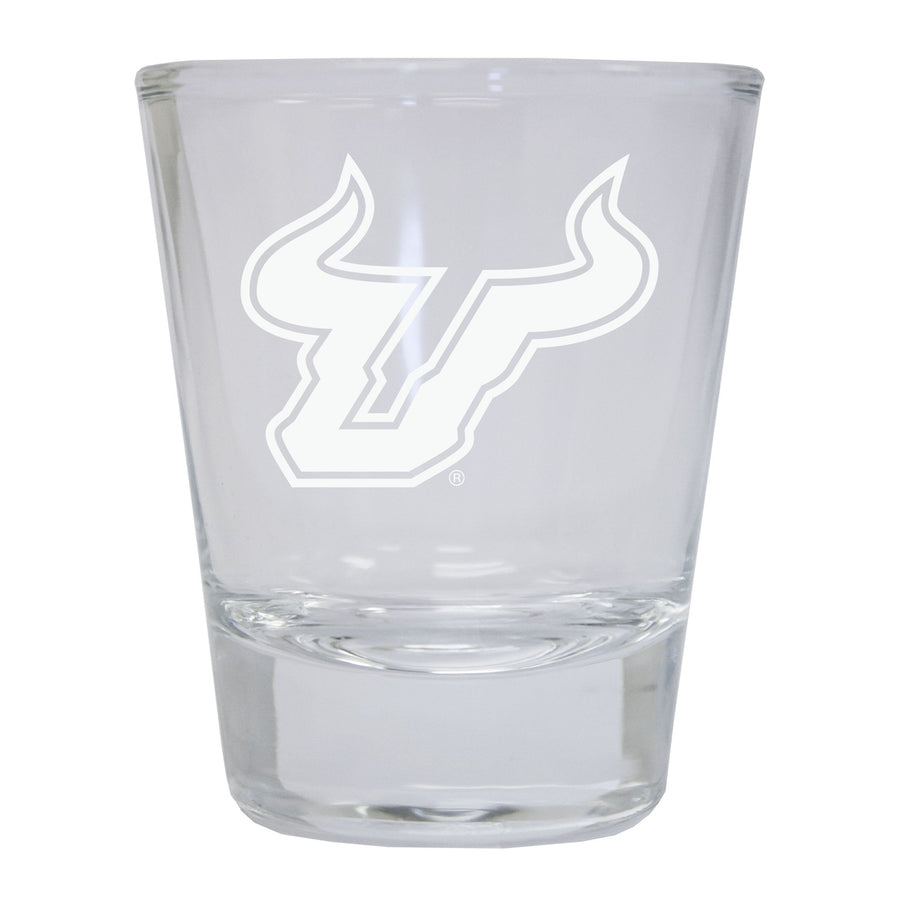 South Florida Bulls Etched Round Shot Glass Officially Licensed Collegiate Product Image 1
