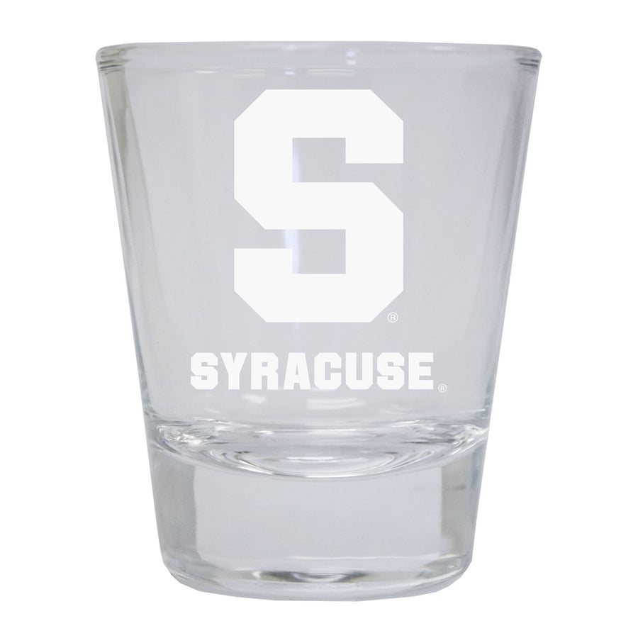 Syracuse Orange Etched Round Shot Glass Officially Licensed Collegiate Product Image 1