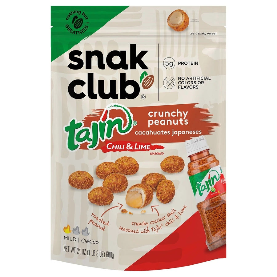 Snak Club Tajin Crunchy Peanuts Club Size24 Ounce Image 1