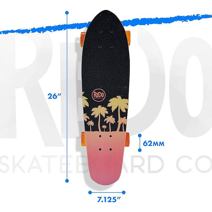 ReDo Skateboard Co. 26" Mini Branson - Sunset Palm- Image 2