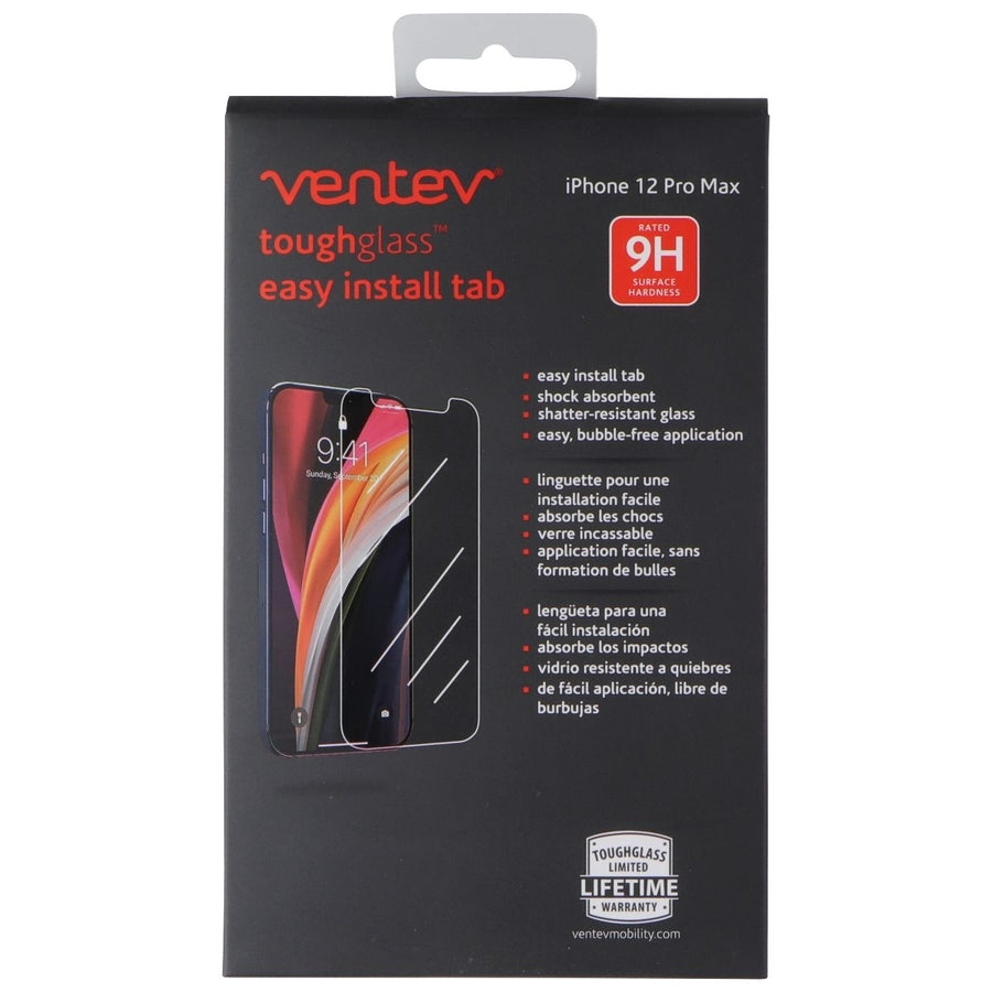Ventev Tough Glass w/ Easy Install Tab Screen Protector for iPhone 12 Pro Max Image 1