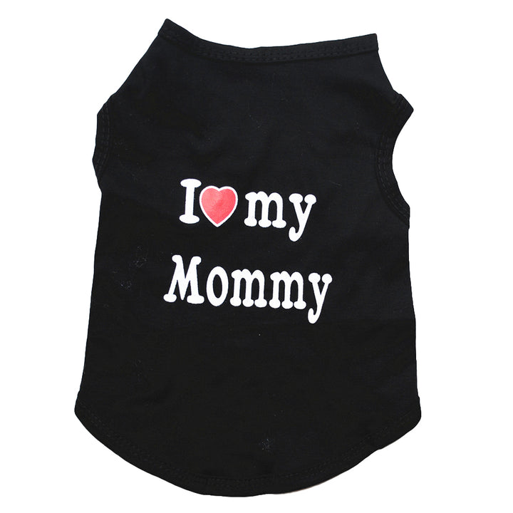 Lovely I Love My Daddy Mommy Small Dog Puppy Pet Cotton Clothes Sleeveless Vest Image 6