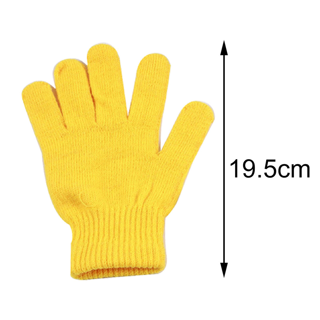 Gloves Solid Color Multi-use Acrylic Unisex Full Finger Warm Mittens for Winter Image 8