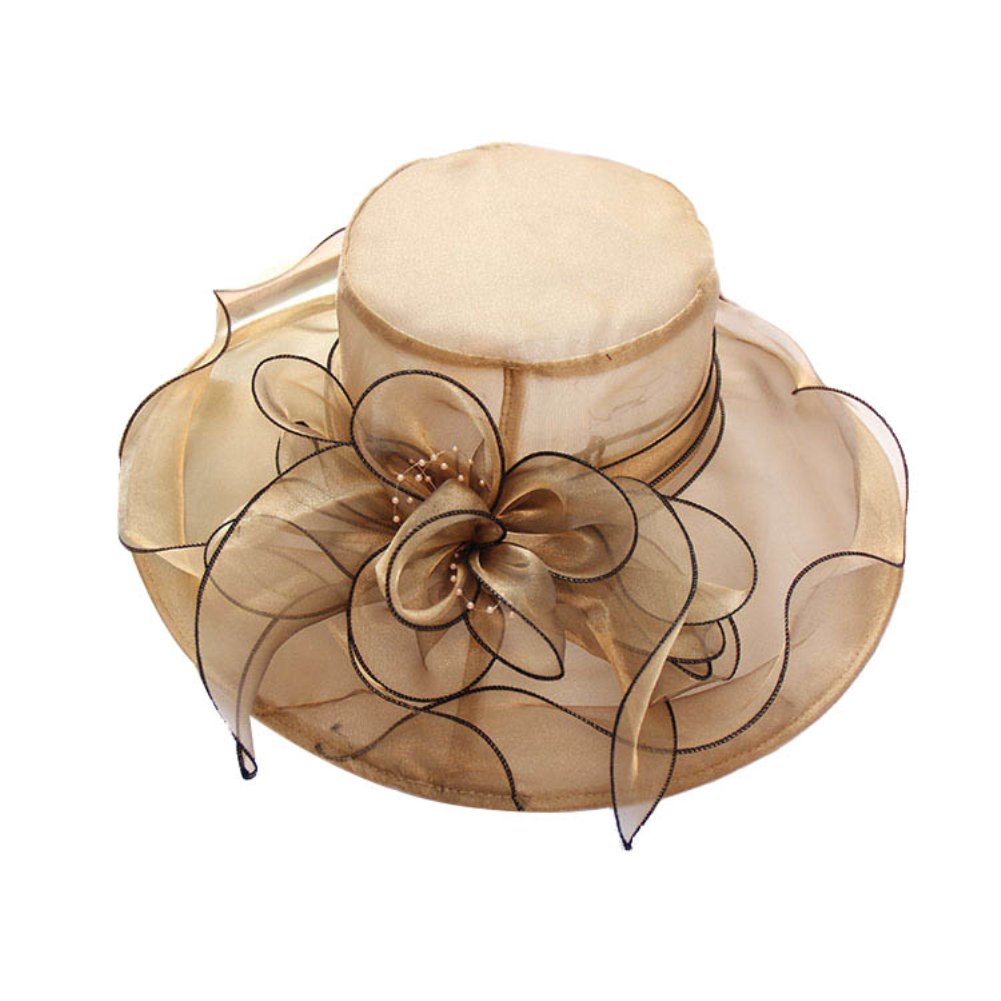 Beach Hat Floral Design Sun Protection Adjustable Organza Thin Elegant Sun Cap Fashion Accessories Image 4