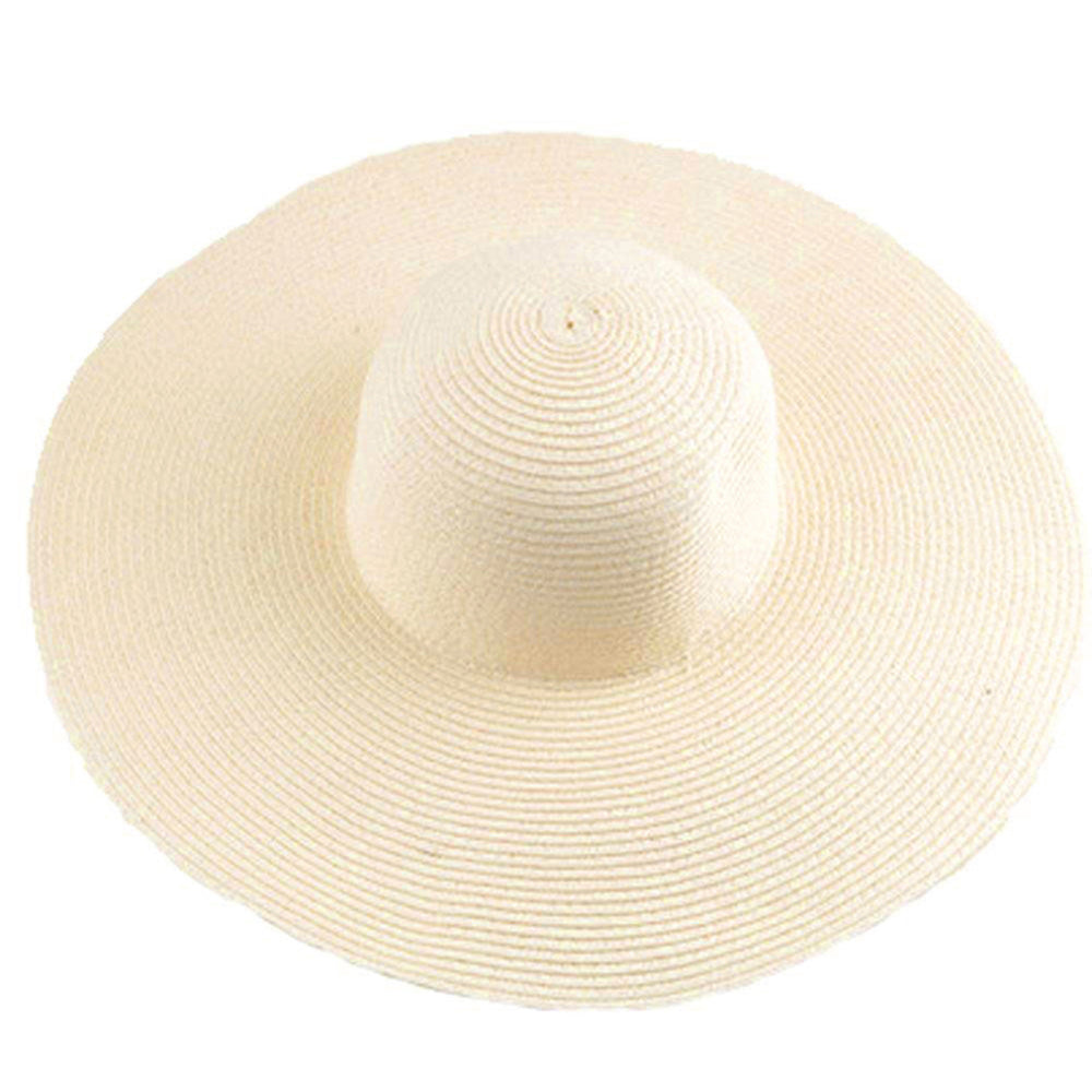 Sun Hat Widen Brim Sun Protection Solid Color Summer Outdoor Fashion Ladies Big Brimmed Straw Hat Women Accessories Image 2
