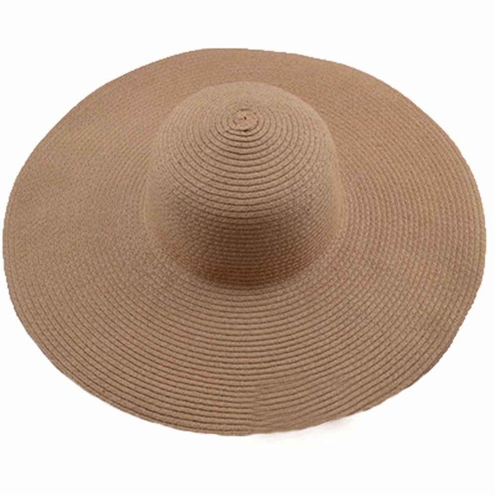 Sun Hat Widen Brim Sun Protection Solid Color Summer Outdoor Fashion Ladies Big Brimmed Straw Hat Women Accessories Image 4