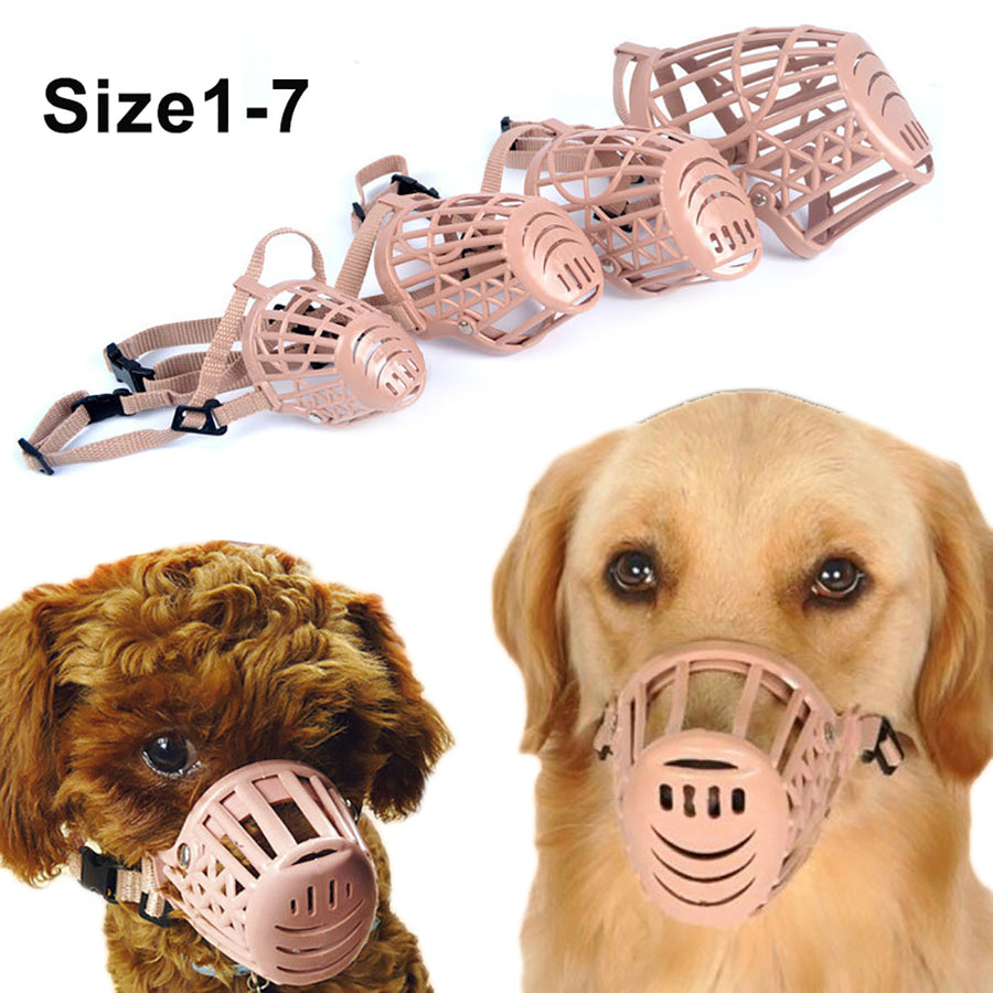 Dog Muzzle High Durability Breathable Plastic Pet Muzzle Dog Anti-Barking Secure Mouth Guard Pet Supplies Image 1