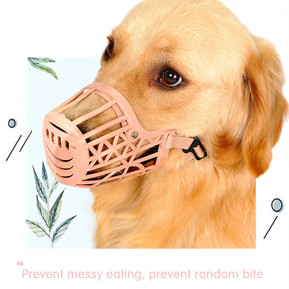 Dog Muzzle High Durability Breathable Plastic Pet Muzzle Dog Anti-Barking Secure Mouth Guard Pet Supplies Image 2