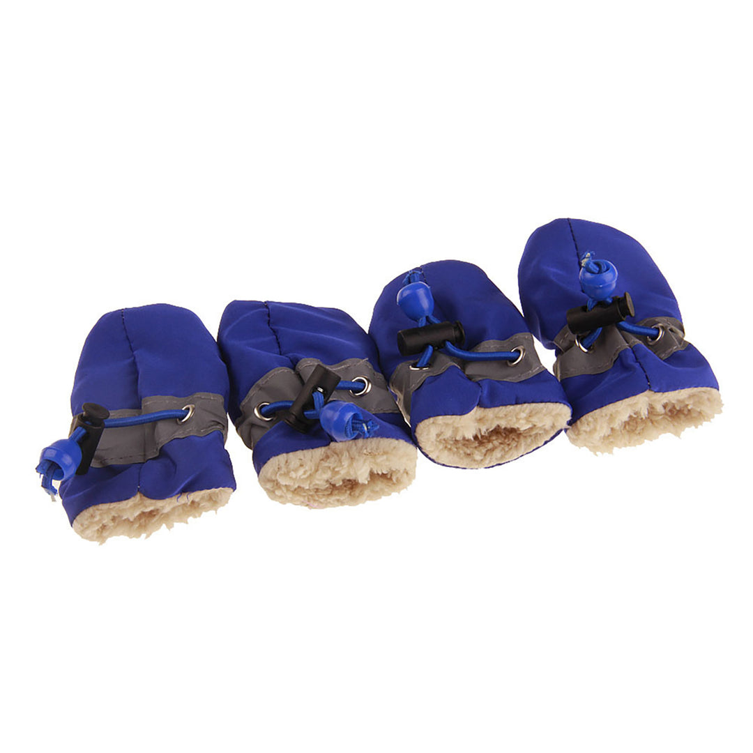 4Pcs/Set Pet Dog Puppy Non-Slip Soft Shoes Covers Rain Boots Footwear for Home Image 4
