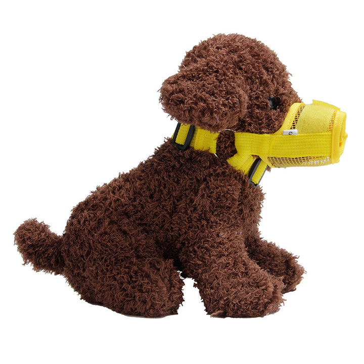 Pet Muzzle Anti-Biting Wear Resistant Polyester Drinkable Cozy Dog Muzzle Anti-Barking Mouth Cover for Home Image 8