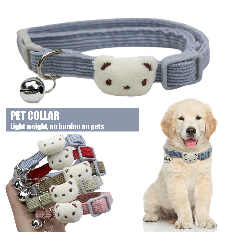 Dog Collar High Elasticity Breathable with Bells Fashion Puppy Cats Collar with Bell for Kitty Image 1