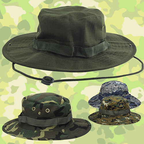 Sun Hat Snap Closure Wide Brim Multipurpose Camouflage Bucket Boonie Hat for Hunting Image 7