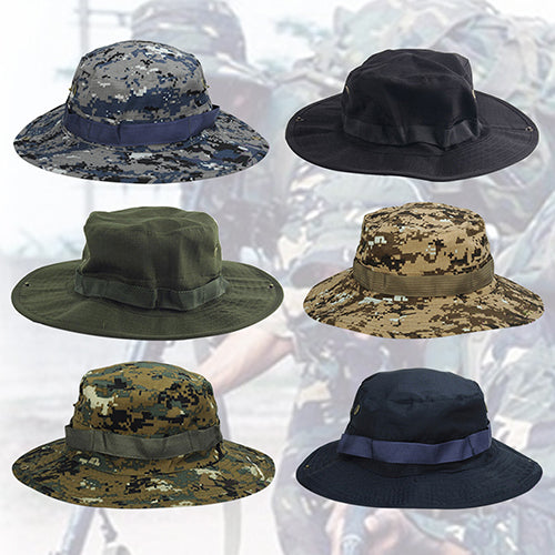 Sun Hat Snap Closure Wide Brim Multipurpose Camouflage Bucket Boonie Hat for Hunting Image 9