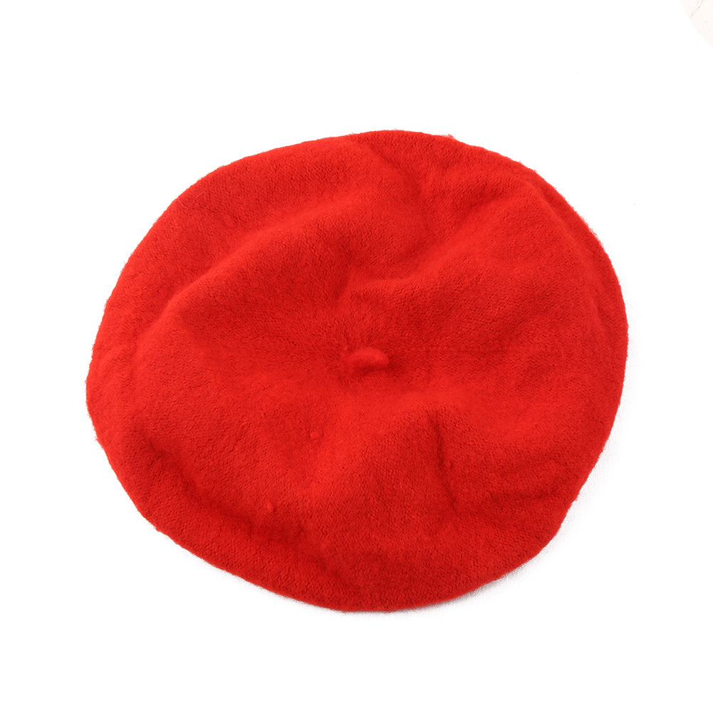 Women Girl Solid Color Warm Winter Beret French Artist Beanie Hat Ski Cap Image 7