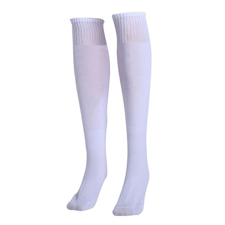 1 Pair Sports Socks Solid Color Anti-slide Spandex Anti-slide Knee Socks for Sports Image 1