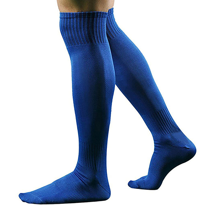 1 Pair Long Socks Solid Color Sweat Absorbent Good Elasticity Men Over Knee Sports Socks for Outdoor Activities Image 3