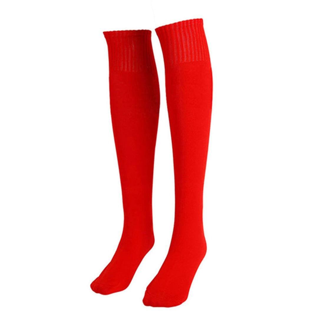 1 Pair Sports Socks Solid Color Anti-slide Spandex Anti-slide Knee Socks for Sports Image 1