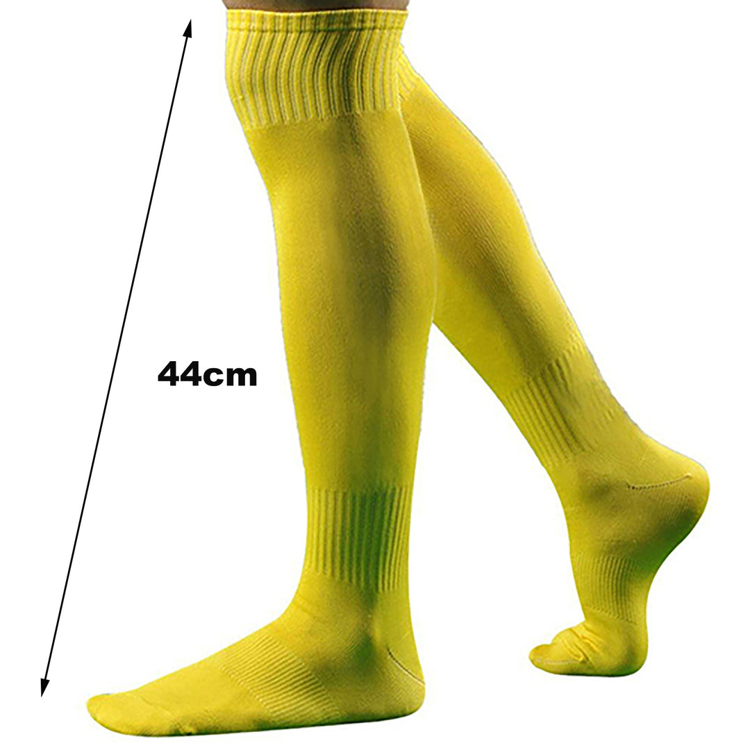 1 Pair Long Socks Solid Color Sweat Absorbent Good Elasticity Men Over Knee Sports Socks for Outdoor Activities Image 11