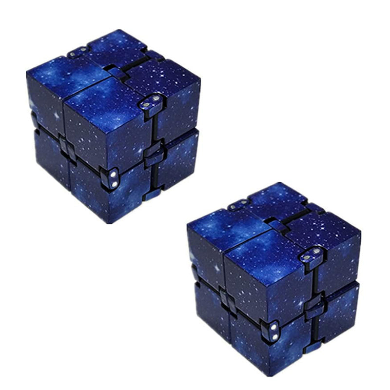 2PCS Infinity Cube Fidget Toy Mini Magic Cube Stress And Anxiety Reliever Finger Toy Image 1