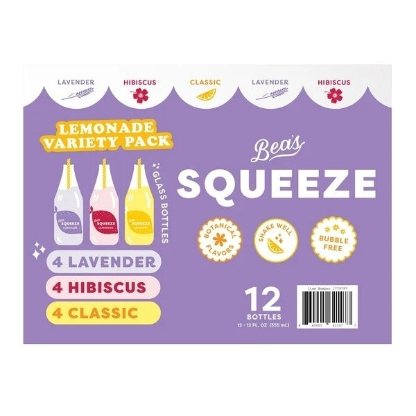 Beas Squeeze Lemonade Variety12 Fluid Ounce (Pack of 12) Image 1