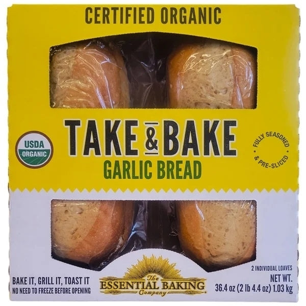 Organic Essential Take and Bake Garlic Bread18.2 Ounce (Pack of 2) Image 1