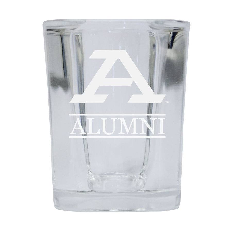 NCAA Akron Zips Alumni 2oz Laser Etched Square Shot Glass Image 1