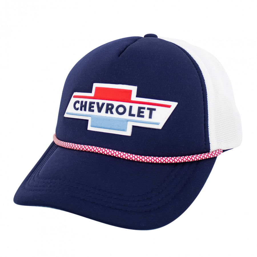 Chevy Red White and Blue Logo Patch Rope Hat Image 1