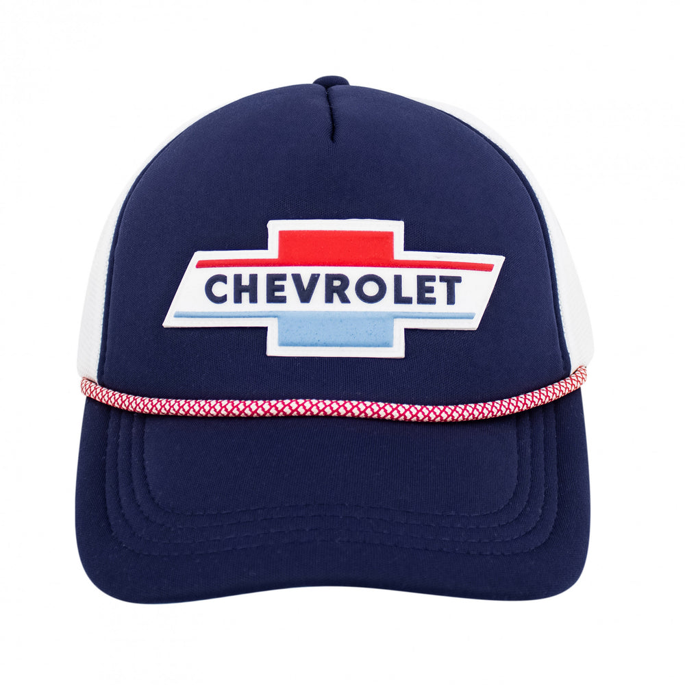 Chevy Red White and Blue Logo Patch Rope Hat Image 2
